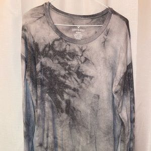 Grey marbled long sleeve shirt